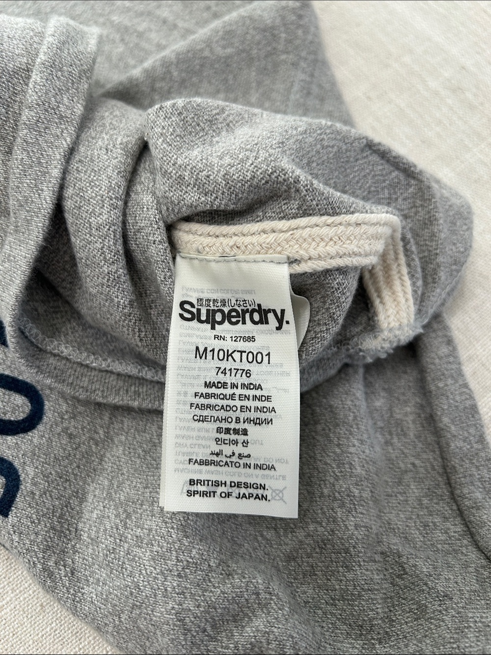 Superdry Copper Beach Men's Tee Large Gray Casual Cotton Surf Graphic T-Shirt - Picture 9 of 13